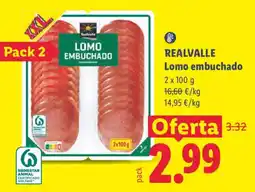Lidl Realvalle lomo embuchado oferta
