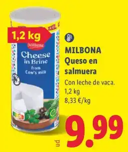 Lidl Milbona queso en salmuera oferta