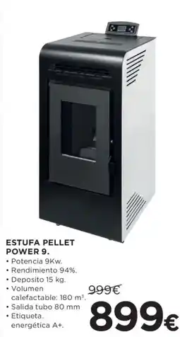 Hipercor Estufa pellet power 9. oferta