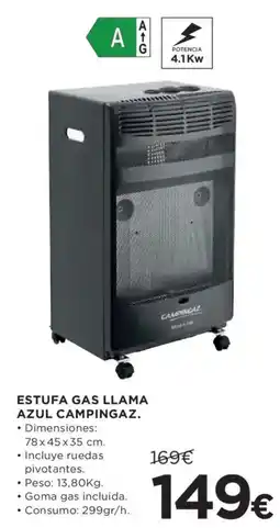 Hipercor Campingaz estufa gas llama azul oferta