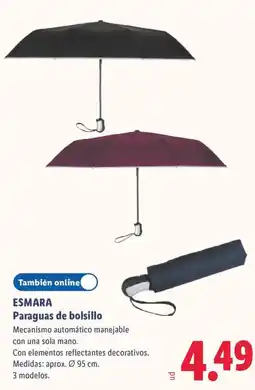 Lidl Esmara paraguas de bolsillo oferta