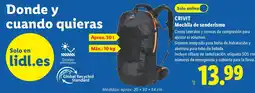 Lidl Crivit mochila de senderismo oferta