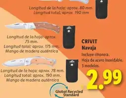 Lidl Crivit navaja oferta