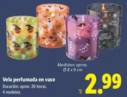 Lidl Vela perfumada en vaso oferta