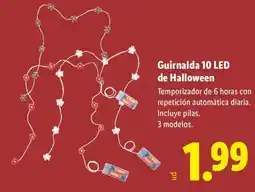 Lidl Guirnalda 10 LED de Halloween oferta
