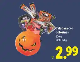 Lidl Fini calabaza con golosinas oferta