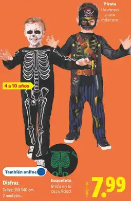Lidl Disfraz Esqueleto Pirata oferta
