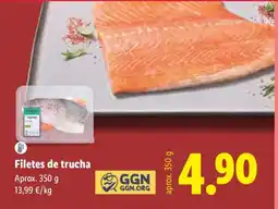 Lidl Ggn filetes de trucha oferta