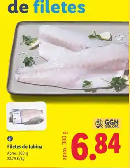 Lidl Filetes de lubina oferta