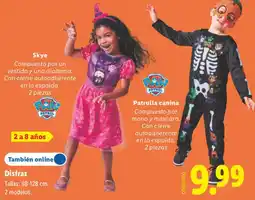 Lidl Paw Patrol disfraz oferta