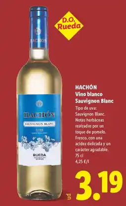 Lidl Hachón vino blanco sauvignon blanc oferta