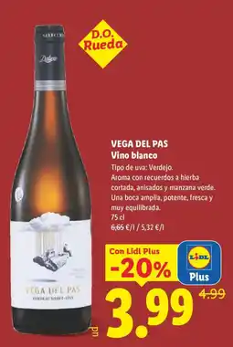 Lidl Vega del Pas Vino blanco oferta