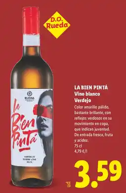 Lidl La Bien Pintá Vino blanco Verdejo oferta