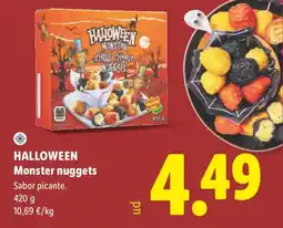 Lidl Halloween monster nuggets oferta