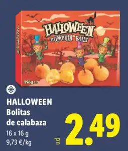 Lidl Halloween bolitas de calabaza oferta