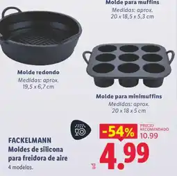 Lidl Fackelmann moldes de silicona para freidora de aire oferta