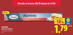 Lidl Aromata papel de aluminio oferta