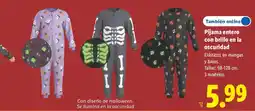Lidl Pijama entero con brillo en la oscuridad oferta