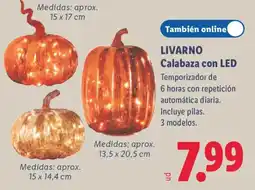 Lidl Livarno calabaza con led oferta