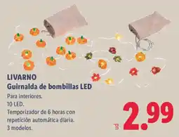 Lidl Livarno guirnalda de bombillas led oferta