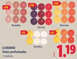 Lidl Livarno velas perfumadas oferta