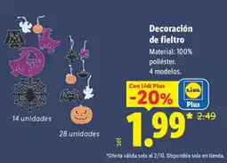 Lidl Decoración de fieltro oferta