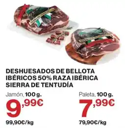 Hipercor Deshuesados de bellota ibéricos 50% raza ibérica sierra de tentudía oferta