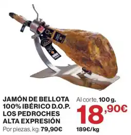 Hipercor Los Pedroches jamón de bellota 100% iberico D.O.P. los perdroches alta expresion oferta