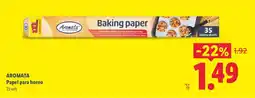 Lidl Aromata papel para horno oferta