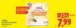 Lidl Formil detergente en cápsulas universal 3 en 1 oferta