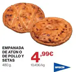 Hipercor hipercor empanada de atún o de pollo y setas oferta