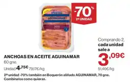 Hipercor Aguinamar anchoas en aceite oferta