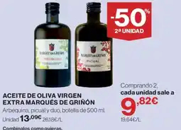 Hipercor Aceite de oliva virgen extra marqués de griñón oferta