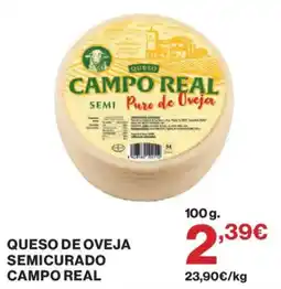 Hipercor Campo Real queso de oveja semicurado oferta