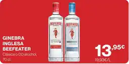 Hipercor BeeFeater ginebra inglesa oferta