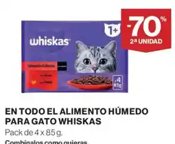 Hipercor Whiskas alimento húmedo para gato oferta