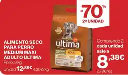 Hipercor ultima alimentoseco para perro medium maxi adulto oferta