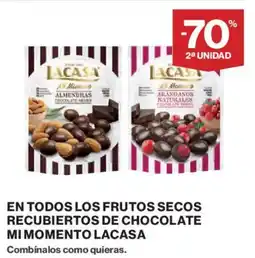 Hipercor Lacasa mi momento almendras chocolate negro oferta