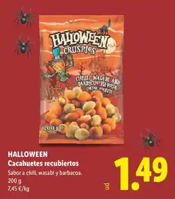 Lidl Halloween cacahuetes recubiertos oferta