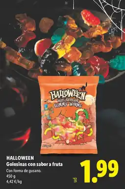 Lidl Halloween golosinas con sabor a fruta oferta
