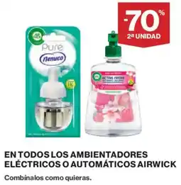 Hipercor Airwick pure nenuco en todos los ambientadores electricos o automaticos oferta