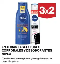 Hipercor Nivea lociones corporales y desodorantes oferta