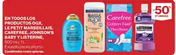 Hipercor Ogx le petit marseillais carefree johnson's baby listerine oferta