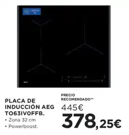 Hipercor Placa de inducción aeg to63iv0ffb oferta