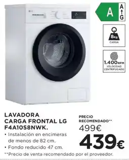Hipercor Lg lavadora carga frontal f4a10s8nwk oferta