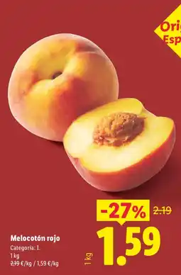 Lidl Melocotón rojo oferta