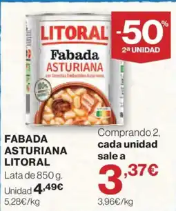 Hipercor Litoral fabada asturiana oferta