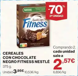Hipercor Nestlé cereales con chocolate negro fitness oferta