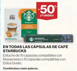 Hipercor Starbucks cápsulas de café oferta