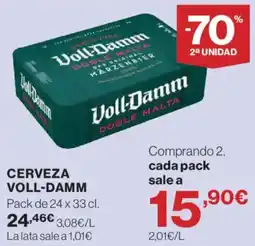 Hipercor Voll-Damm cerveza oferta